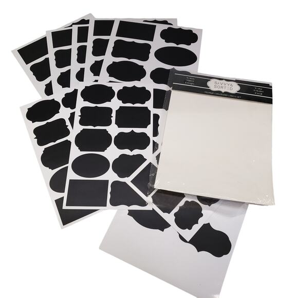 Premium Chalkboard Labels Set Savvy & Sorted Chalkboard Labels Set - Picture 1 of 10